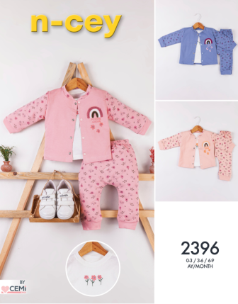 TOPTAN N - CEY KIZ BEBEK AYAKKABILI 3 LÜ TAKIM 0 - 9 M