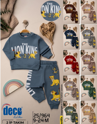 TOPTAN DECO ERKEK BEBEK 2 Lİ TAKIM 9 - 24 M