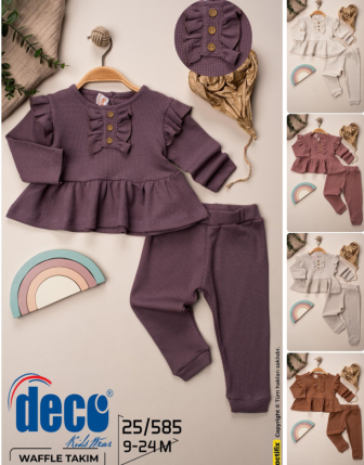 TOPTAN DECO KIZ BEBEK ELBİSE 9 - 24 M