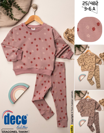 TOPTAN DECO KIZ ÇOCUK 2 Lİ TAKIM 3 - 6 Y