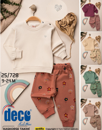 TOPTAN DECO KIZ BEBEK 2 Lİ TAKIM 9 - 24 M