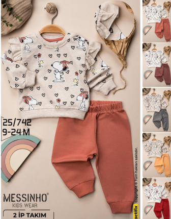 TOPTAN DECO KIZ BEBEK 2 Lİ TAKIM 9 - 24 M