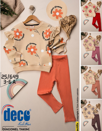 TOPTAN DECO KIZ ÇOCUK 2 Lİ TAKIM 3 - 6 Y