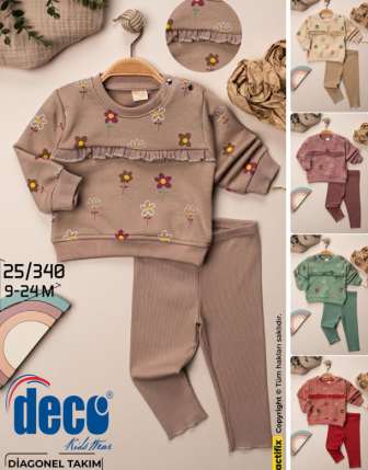 TOPTAN DECO KIZ BEBEK 2 Lİ TAKIM 9 - 24 M