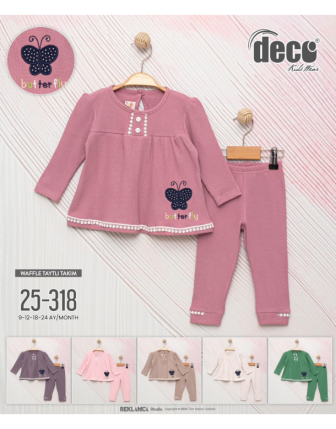 TOPTAN DECO KIZ BEBEK 2 Lİ TAKIM 9 - 24 M