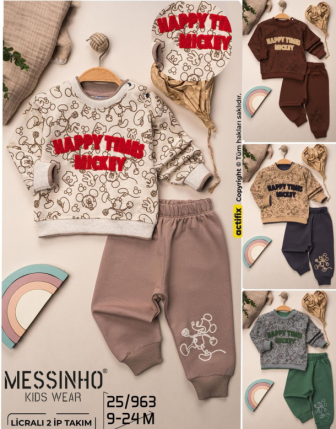 TOPTAN DECO ERKEK BEBEK 2 Lİ TAKIM 9 - 24 M