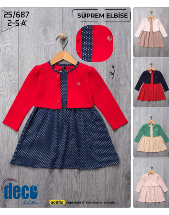 TOPTAN DECO KIZ ÇOCUK ELBİSE 2 - 5 Y
