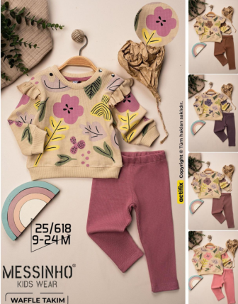 TOPTAN DECO KIZ BEBEK 2 Lİ TAKIM 9 - 24 M