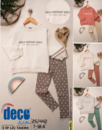 TOPTAN DECO KIZ ÇOCUK 2 Lİ TAKIM 7 - 10 Y