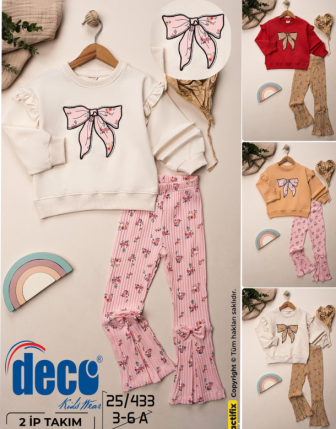 TOPTAN DECO KIZ ÇOCUK 2 Lİ TAKIM 3 - 6 Y