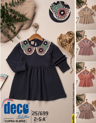 TOPTAN DECO KIZ ÇOCUK ELBİSE 2 - 5 Y