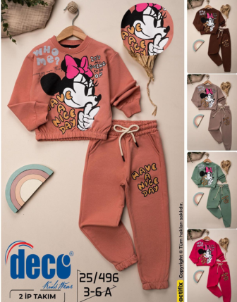 TOPTAN DECO KIZ ÇOCUK 2 Lİ TAKIM 3 - 6 Y