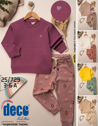 TOPTAN DECO KIZ ÇOCUK 2 Lİ TAKIM 3 - 6 Y