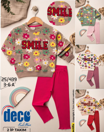 TOPTAN DECO KIZ ÇOCUK 2 Lİ TAKIM 3 - 6 Y
