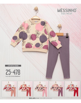 TOPTAN DECO KIZ BEBEK 2 Lİ TAKIM 9 - 24 M