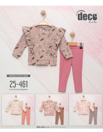 TOPTAN DECO KIZ BEBEK 2 Lİ TAKIM 9 - 24 M