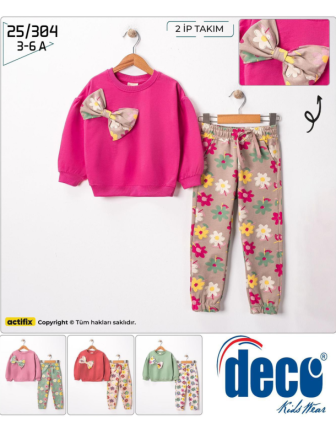 TOPTAN DECO KIZ ÇOCUK 2 Lİ TAKIM 3 - 6 Y