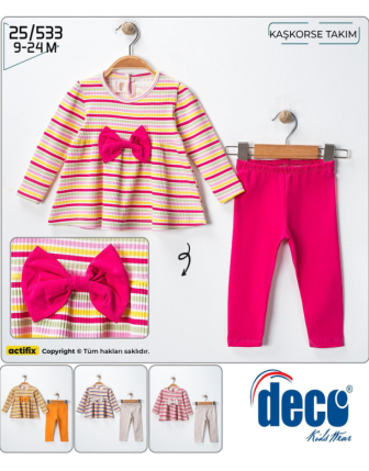 TOPTAN DECO KIZ BEBEK 2 Lİ TAKIM 9 - 24 M