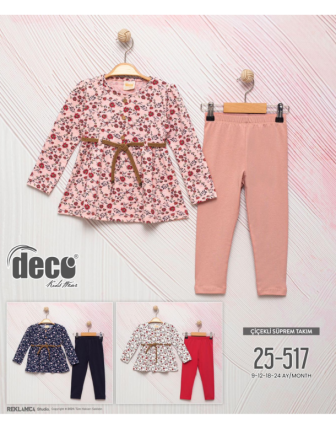 TOPTAN DECO KIZ BEBEK 2 Lİ TAKIM 9 - 24 M