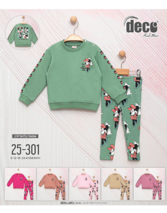 TOPTAN DECO KIZ BEBEK 2 Lİ TAKIM 9 - 24 M