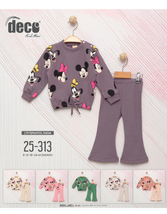 TOPTAN DECO KIZ BEBEK 2 Lİ TAKIM 9 - 24 M