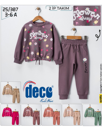 TOPTAN DECO KIZ ÇOCUK 2 Lİ TAKIM 3 - 6 Y