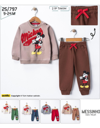 TOPTAN DECO ERKEK BEBEK 2 Lİ TAKIM 9 - 24 M