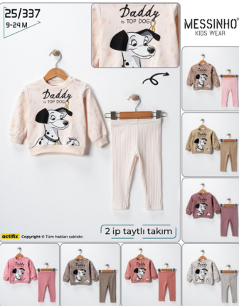 TOPTAN DECO KIZ BEBEK TAYTLI 2 Lİ TAKIM 9 - 24 M