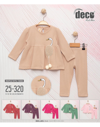 TOPTAN DECO KIZ BEBEK 2 Lİ TAKIM 9 - 24 M