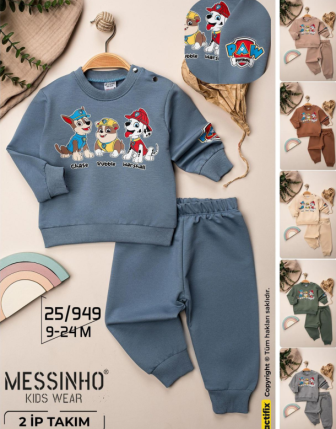 TOPTAN DECO ERKEK BEBEK 2 Lİ TAKIM 9 - 24 M