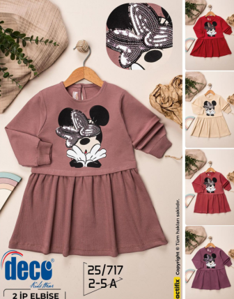 TOPTAN DECO KIZ ÇOCUK ELBİSE 2 - 5 Y