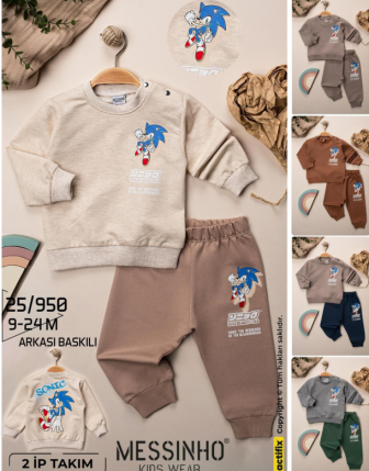 TOPTAN DECO ERKEK BEBEK 2 Lİ TAKIM 9 - 24 M