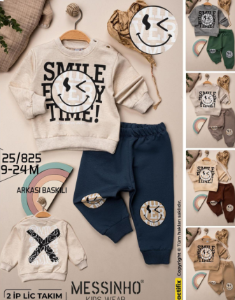 TOPTAN DECO ERKEK BEBEK 2 Lİ TAKIM 9 - 24 M