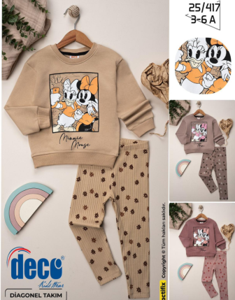 TOPTAN DECO KIZ ÇOCUK 2 Lİ TAKIM 3 - 6 Y