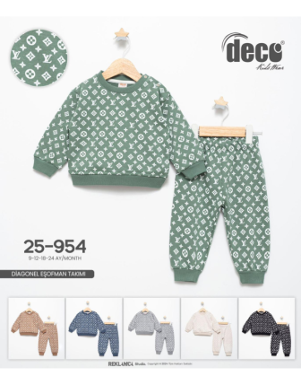 TOPTAN DECO ERKEK BEBEK 2 Lİ TAKIM 9 - 24 M