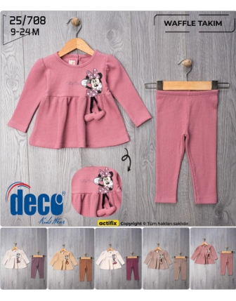 TOPTAN DECO KIZ BEBEK 2 Lİ TAKIM 9 - 24 M