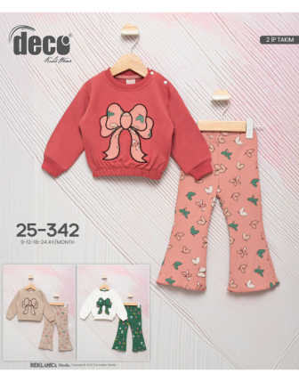 TOPTAN DECO KIZ BEBEK 2 Lİ TAKIM 9 - 24 M