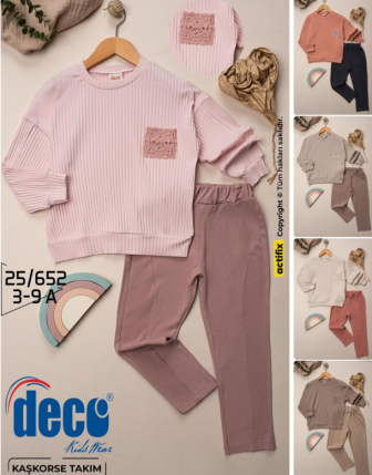 TOPTAN DECO KIZ ÇOCUK 2 Lİ TAKIM 3 - 9 Y