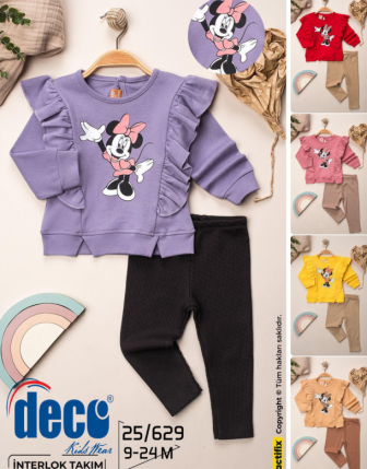 TOPTAN DECO KIZ BEBEK 2 Lİ TAKIM 9 - 24 M