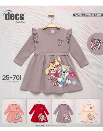 TOPTAN DECO KIZ ÇOCUK ELBİSE 2 - 5 Y