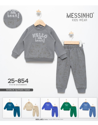 TOPTAN DECO ERKEK BEBEK 2 Lİ TAKIM 9 - 24 M