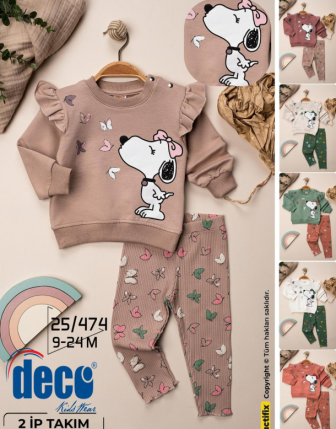 TOPTAN DECO KIZ BEBEK 2 Lİ TAKIM 9 - 24 M