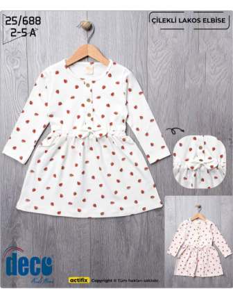 TOPTAN DECO KIZ ÇOCUK ELBİSE 2 - 5 Y