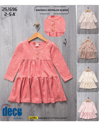 TOPTAN DECO KIZ ÇOCUK ELBİSE 2 - 5 Y