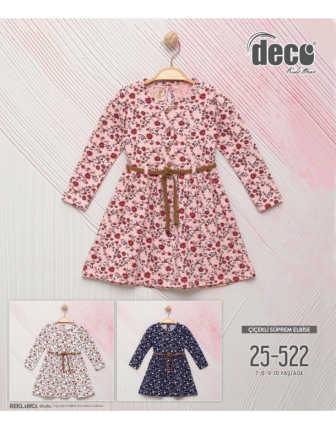 TOPTAN DECO KIZ ÇOCUK ELBİSE 7 - 10 Y