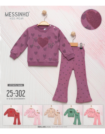 TOPTAN DECO KIZ BEBEK 2 Lİ TAKIM 9 - 24 M