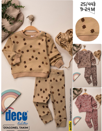 TOPTAN DECO KIZ BEBEK 2 Lİ TAKIM 9 - 24 M