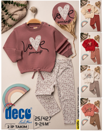 TOPTAN DECO KIZ BEBEK 2 Lİ TAKIM 9 - 24 M