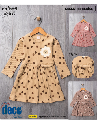 TOPTAN DECO KIZ ÇOCUK ELBİSE 2 - 5 Y