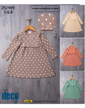 TOPTAN DECO KIZ ÇOCUK ELBİSE 3 - 6 Y